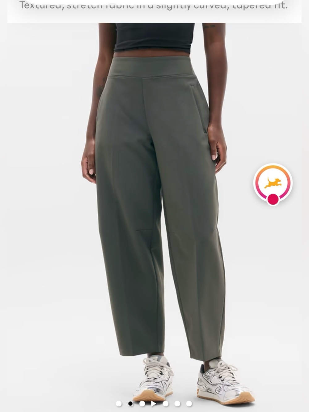 Athleta endless high rise barrel Pants. Size 6 color jungle